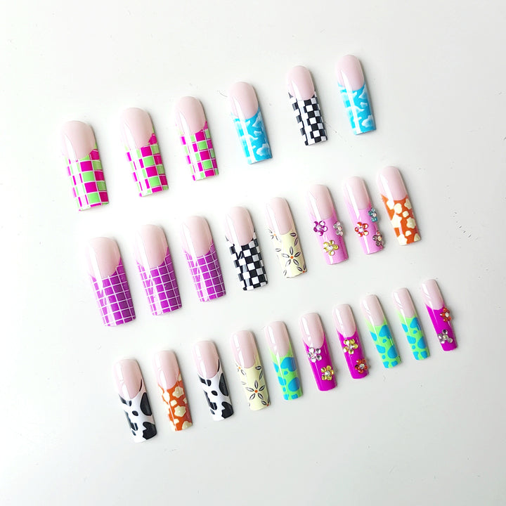 Nail art set with creative designs and shimmering accents Kalsten