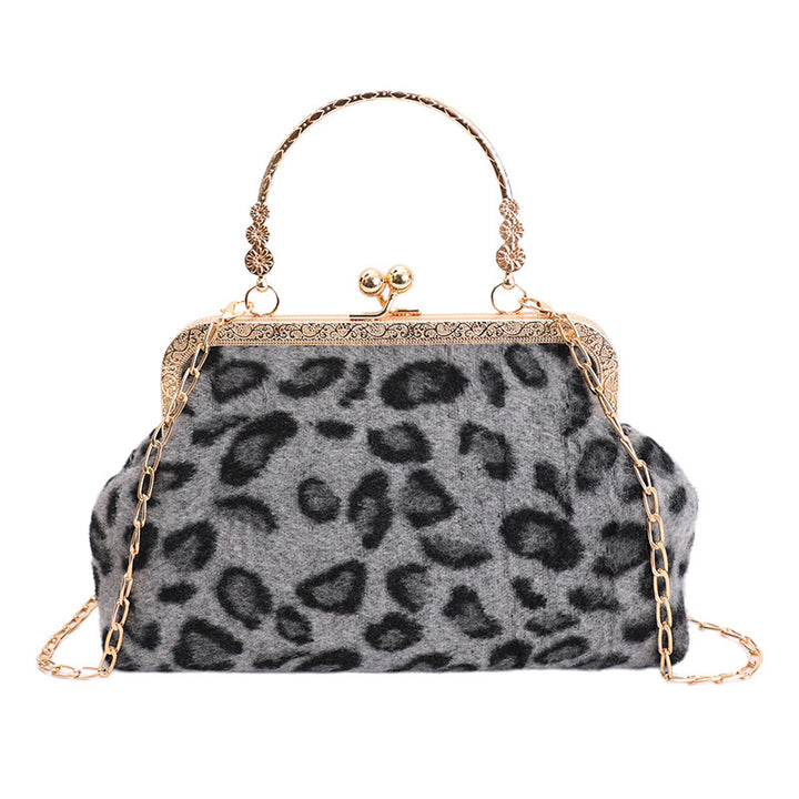 WoElegant Leopard Print Evening Handbag Kalsten