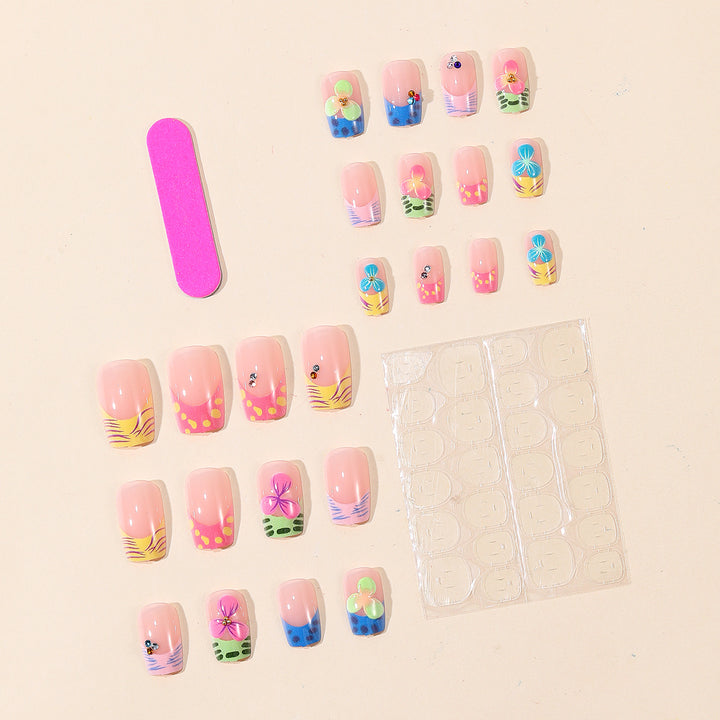 Artistic Floral Design Nail Art Extensions Kalsten