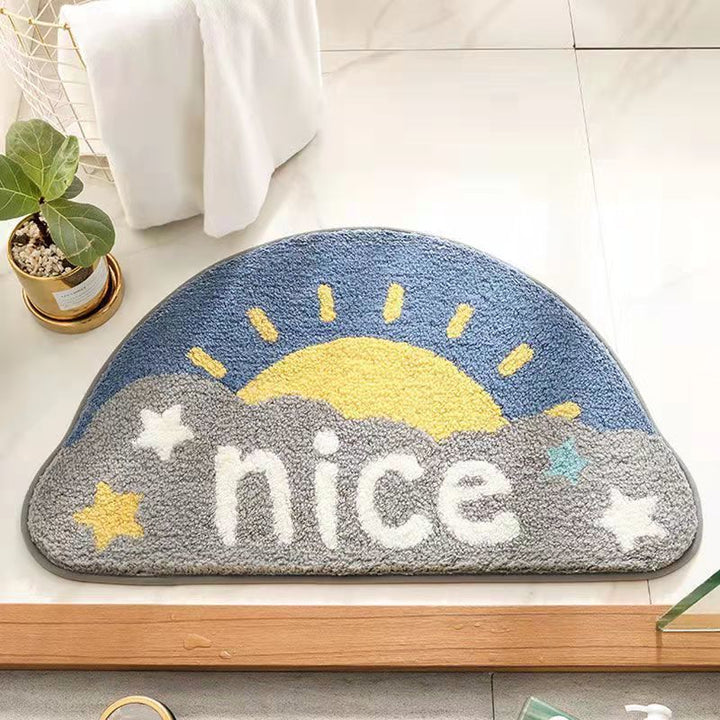 Plush Bathroom Quote Mat