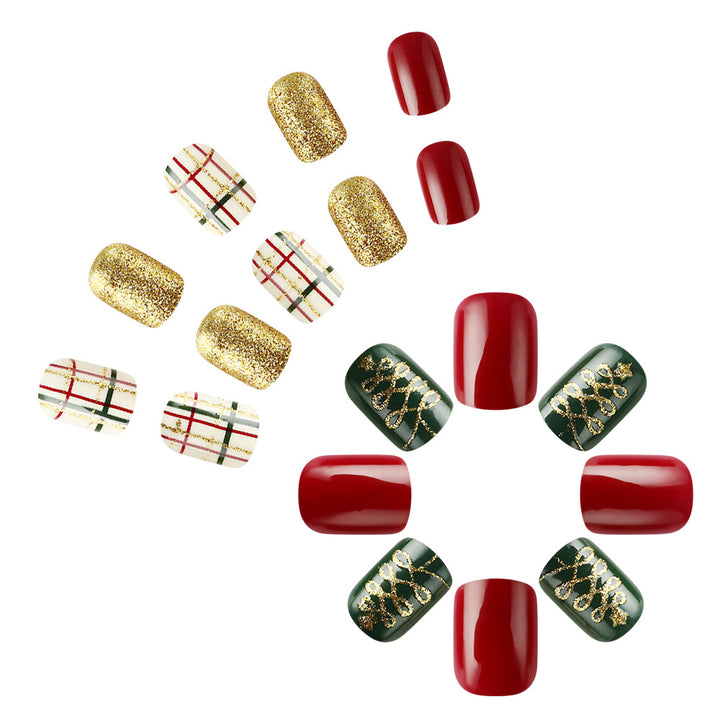 Holiday-Themed Gel Nail Art Kalsten