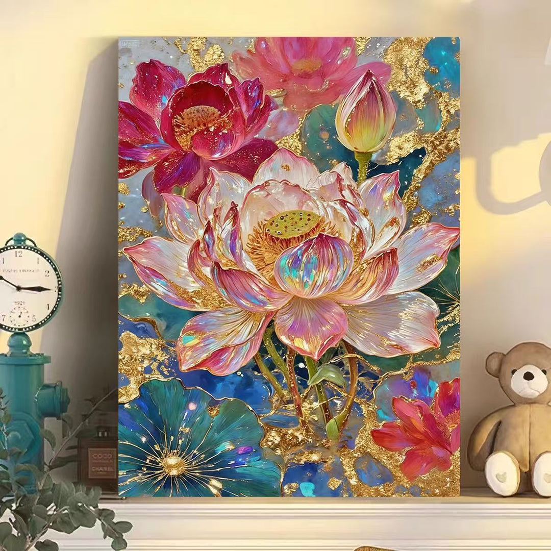 Luxurious Floral Abstract Canvas Wall Art Kalsten