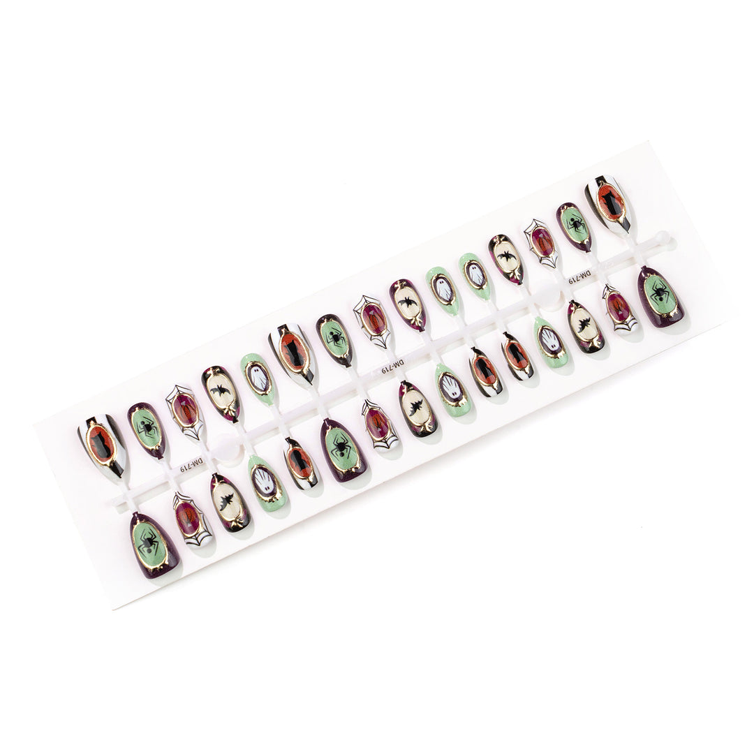 Decorative Halloween-Themed Press-On Nail Art Set Kalsten