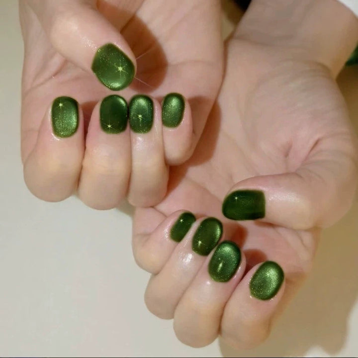 Glittering Matte Finish Press-On Nail Set Kalsten