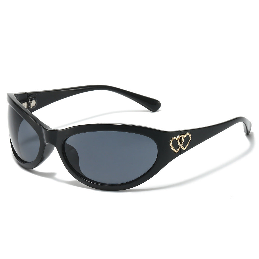 Fashion Cat-Eye Sunglasses with Heart Detail Kalsten