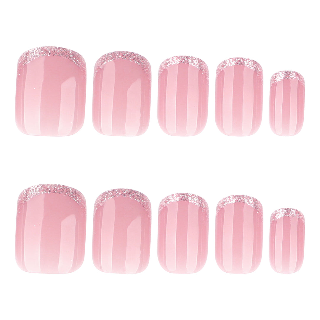 Glamorous nail extensions with glitter finish Kalsten