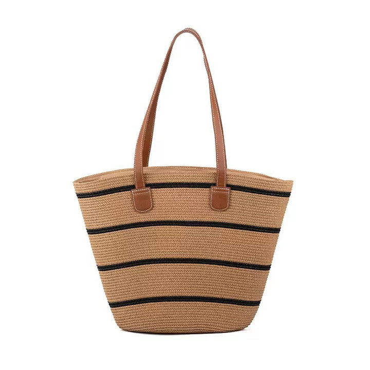 Elegant Bast bag with structured leather handles Kalsten