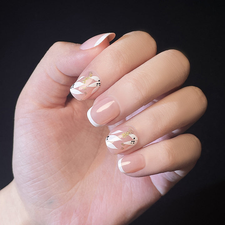 Elegant French Tip Decorative Nail Art