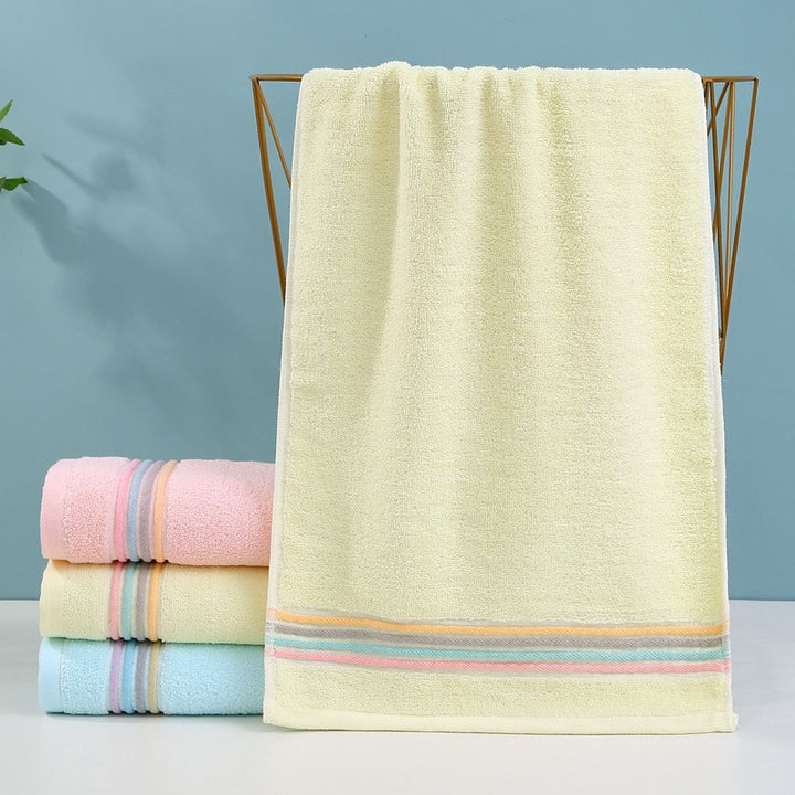High-Quality Terry Bath Towel With Elegant Stripe Border Kalsten