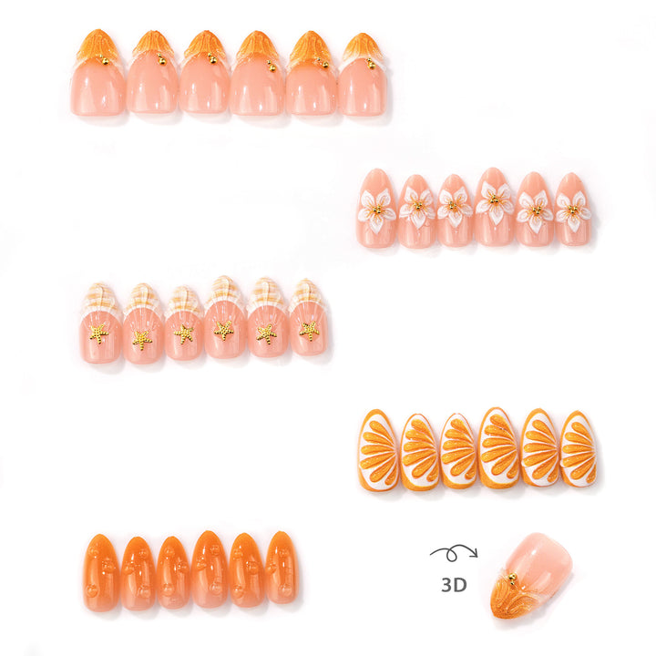 Tropical Fruit-Inspired Press-On Nail Set