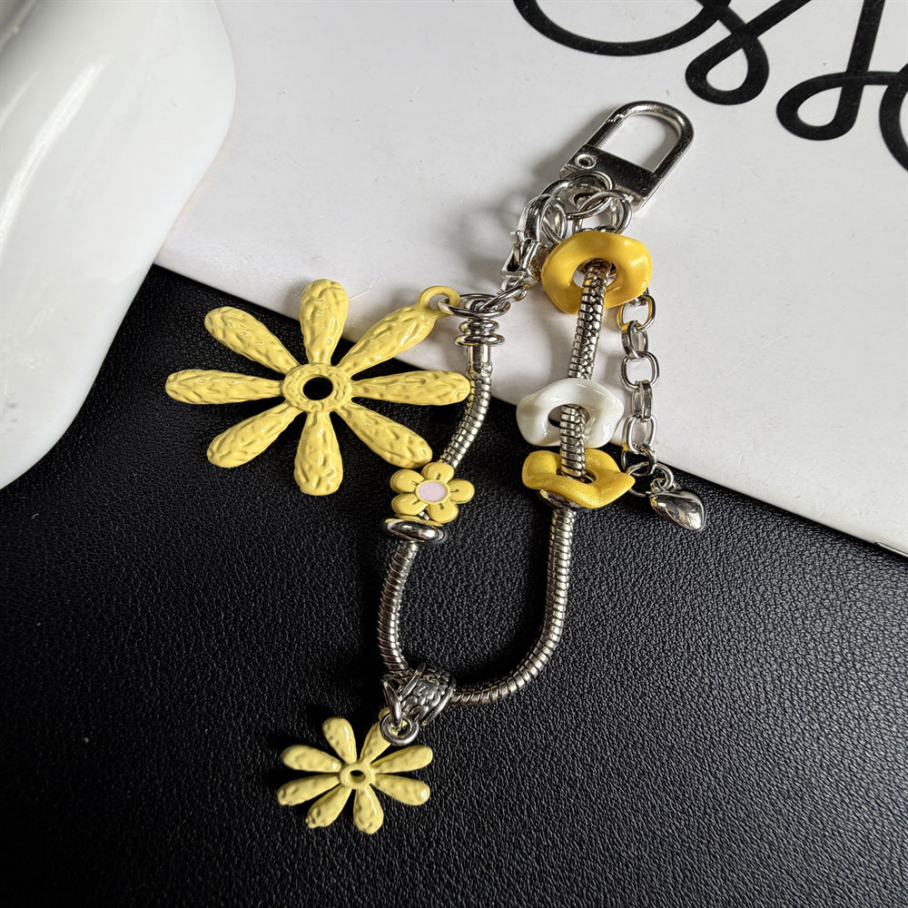 Floral-Themed Charm Keychain Kalsten