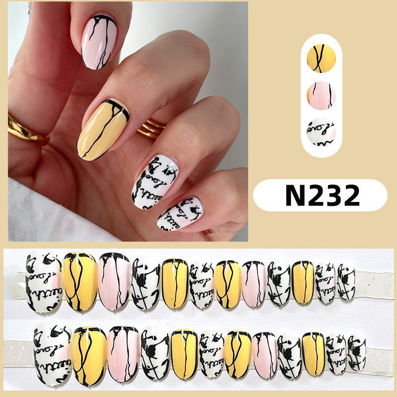 Stylish Line Pattern Artificial Nails Kalsten