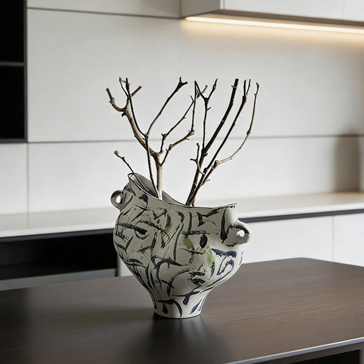 Artistic Floral-Inspired Decorative Vase