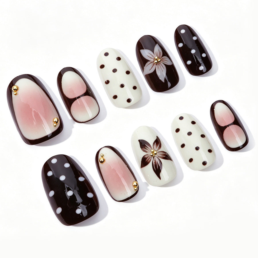 Elegant Floral Design Press-On Nail Set Kalsten