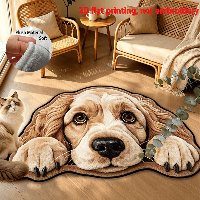 Decorative Dog Print Area Rug