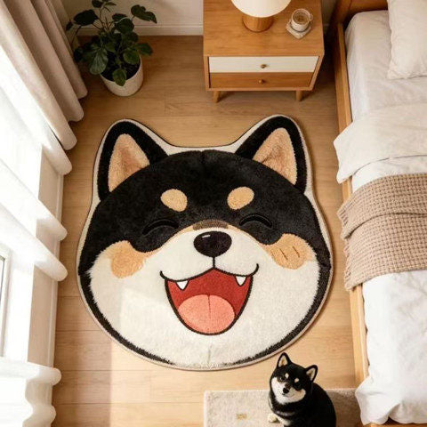 Rabbit-shaped Plush Rug