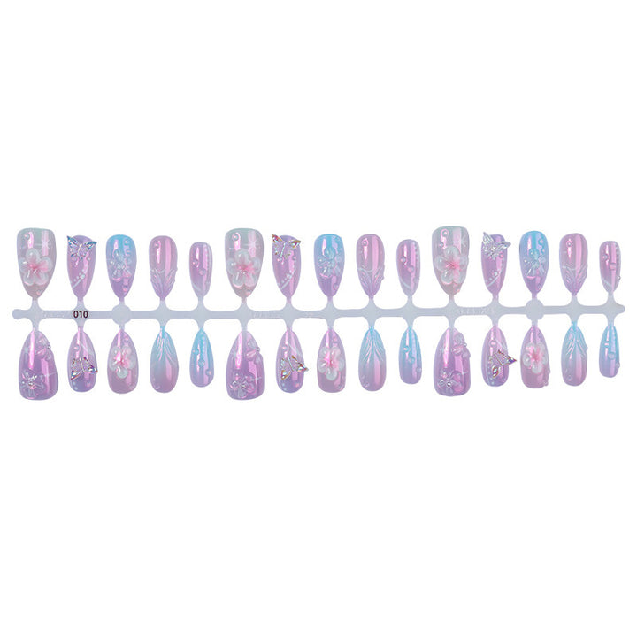 Creative nail art set with delicate flower and glitter details Kalsten