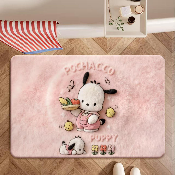 Plush Cartoon Character Bath Mat