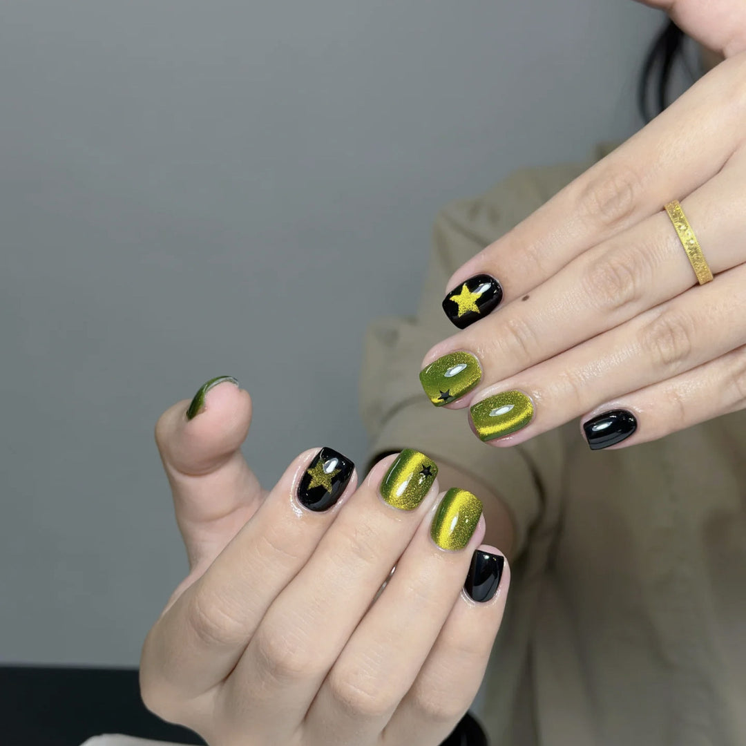 Decorative Star-Patterned Press-On Nails Kalsten