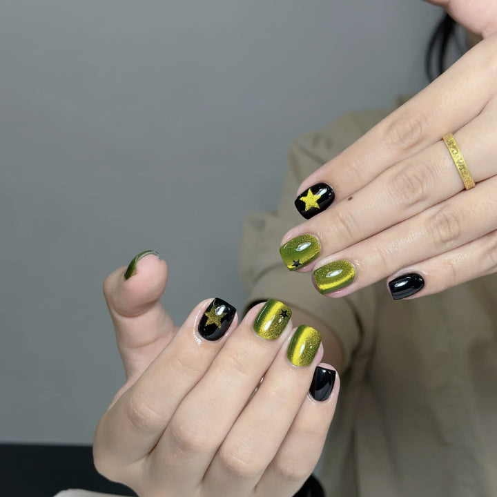 Decorative Star-Patterned Press-On Nails Kalsten