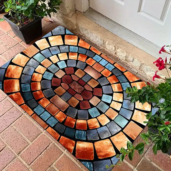 3D Brick Pattern Optical Illusion Bath Mat Kalsten