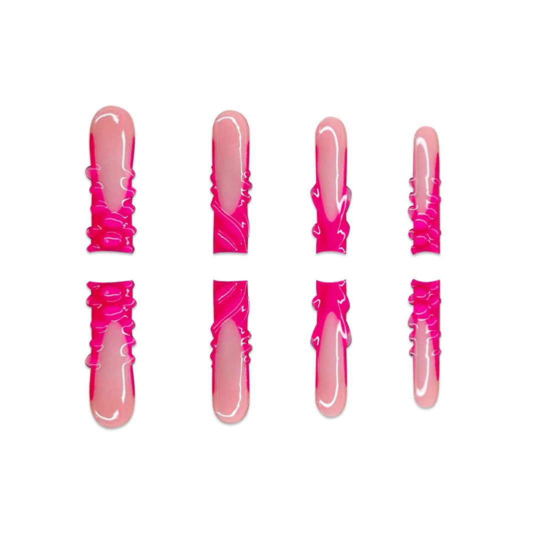 Stylish Long Length Press-On Nails Kalsten
