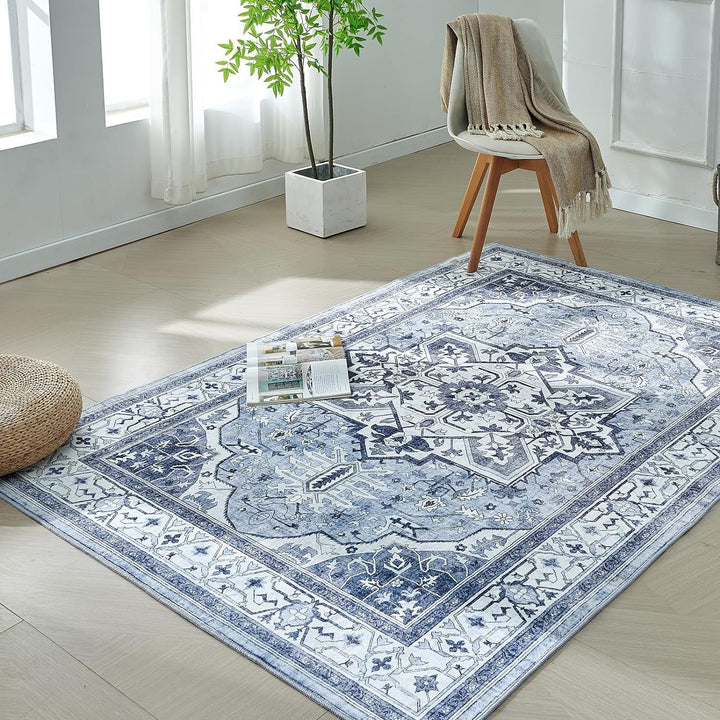 Vintage Floral Design Area Rug
