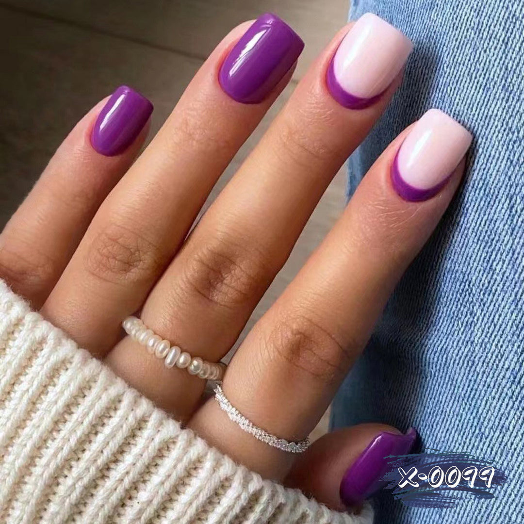 Stylish French Tip Nail Art Set