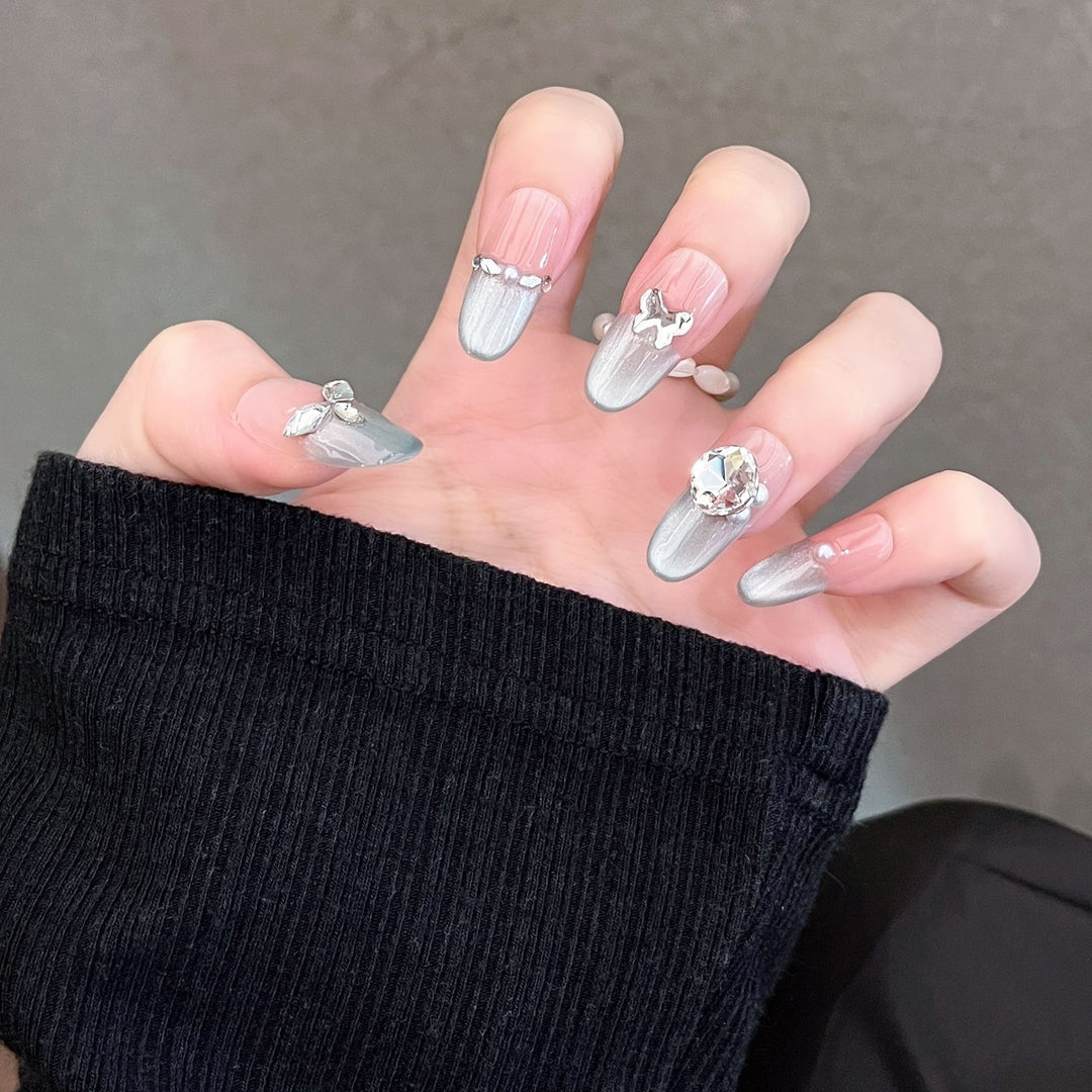 Premium Rhinestone-Embellished Nail Art Extensions Kalsten