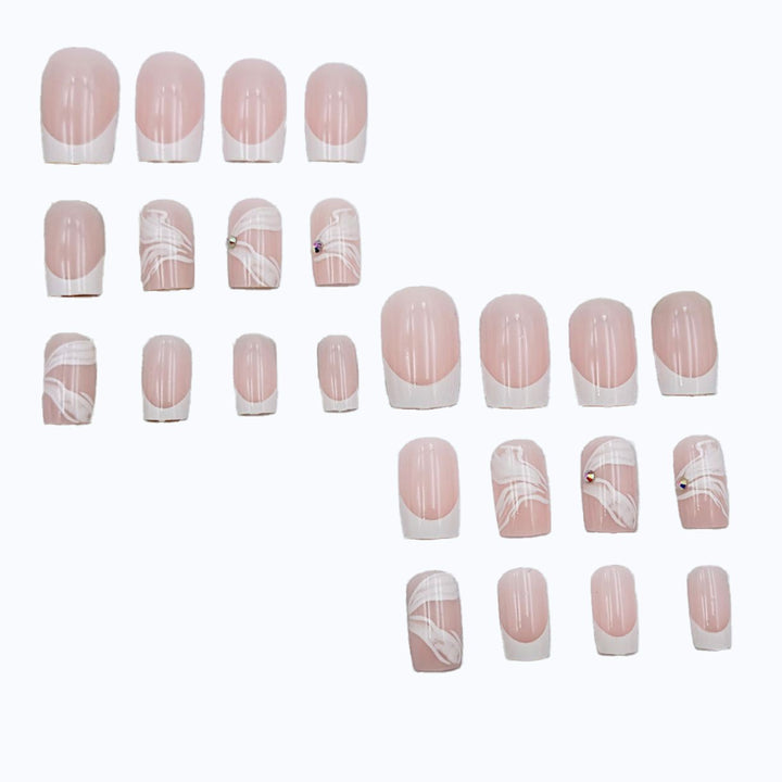 Artistic French Tip Nail Art Set