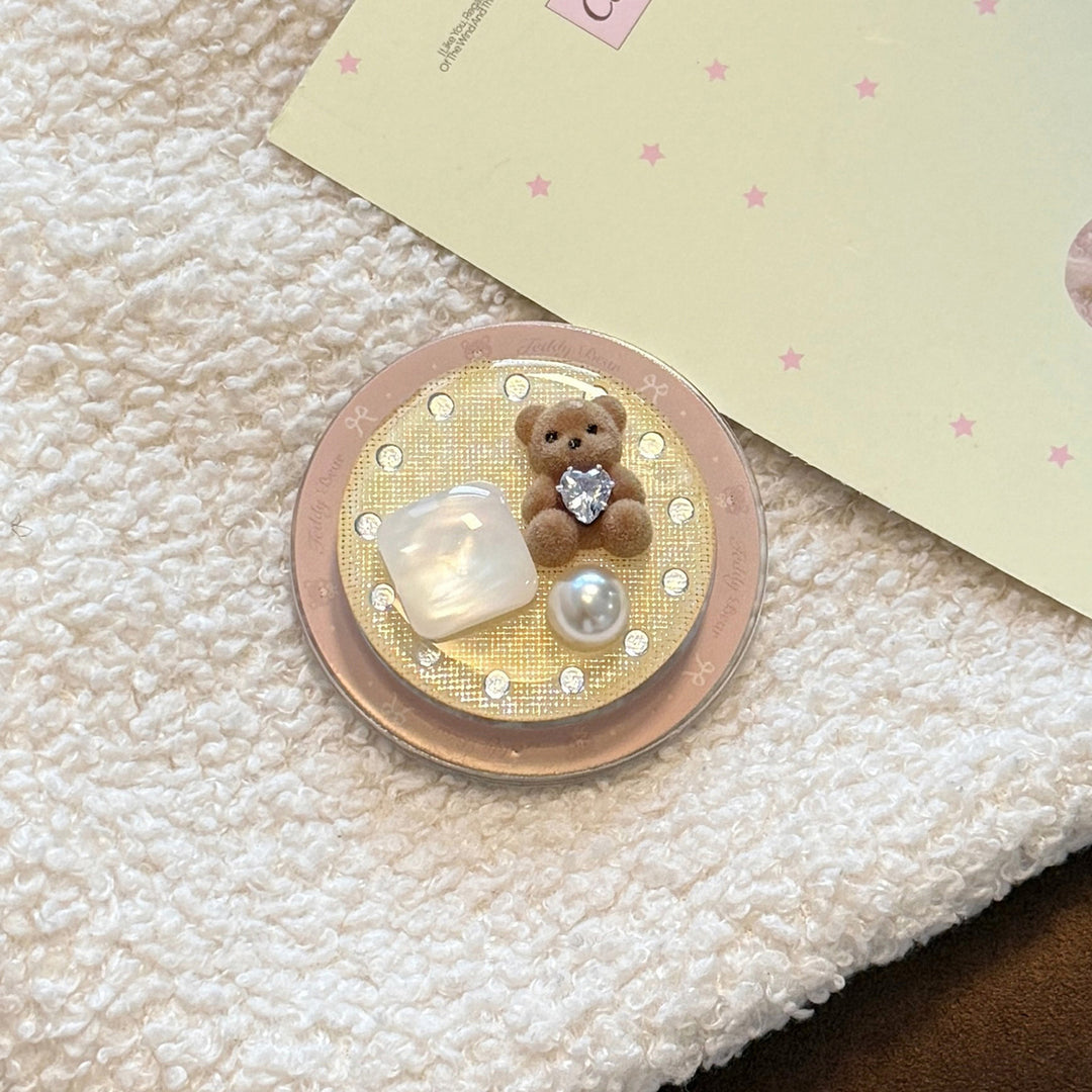 Decorative handheld mirror with bear motif Kalsten