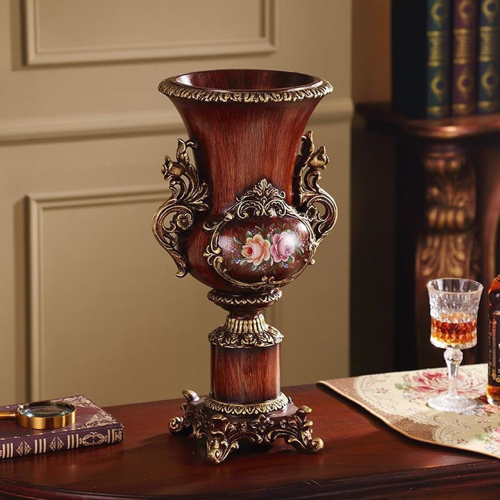 Ornate Floral Arrangement Vase
