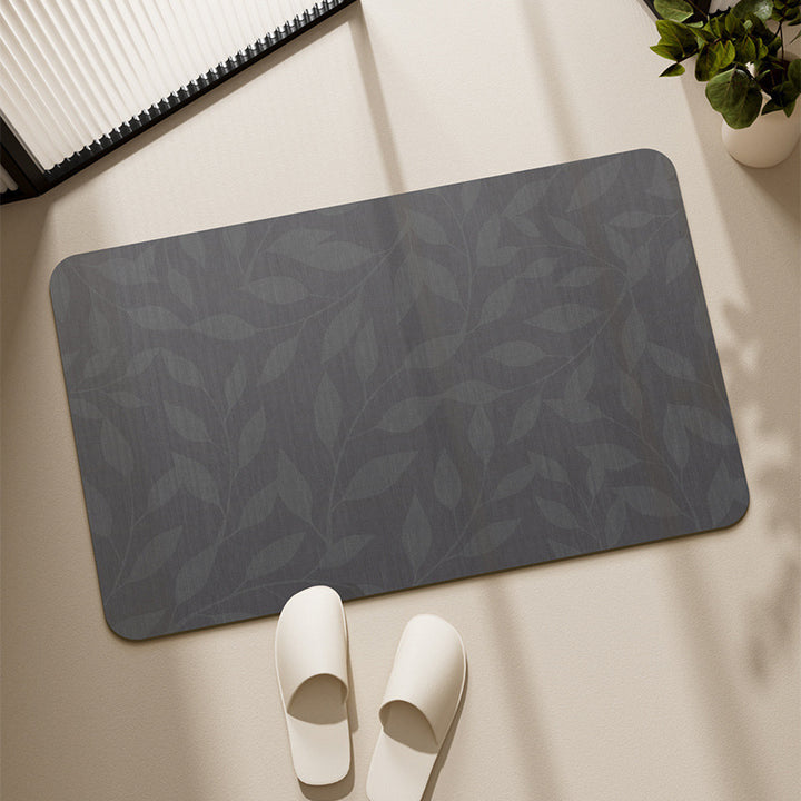 Modern Tropical Leaf Pattern Area Mat Kalsten