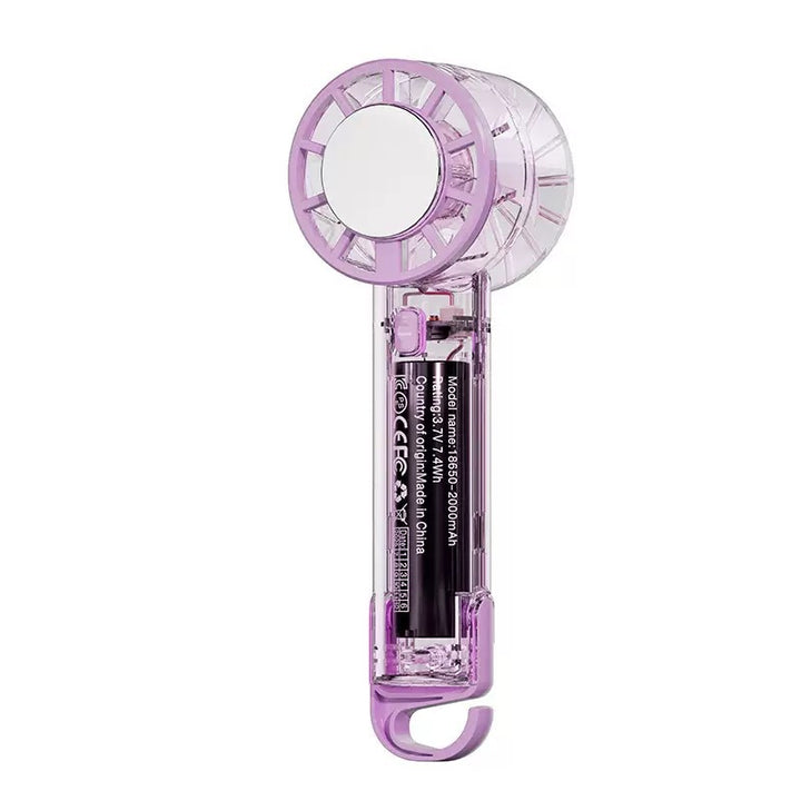 Unisex Transparent Rechargeable Handheld Fan Kalsten