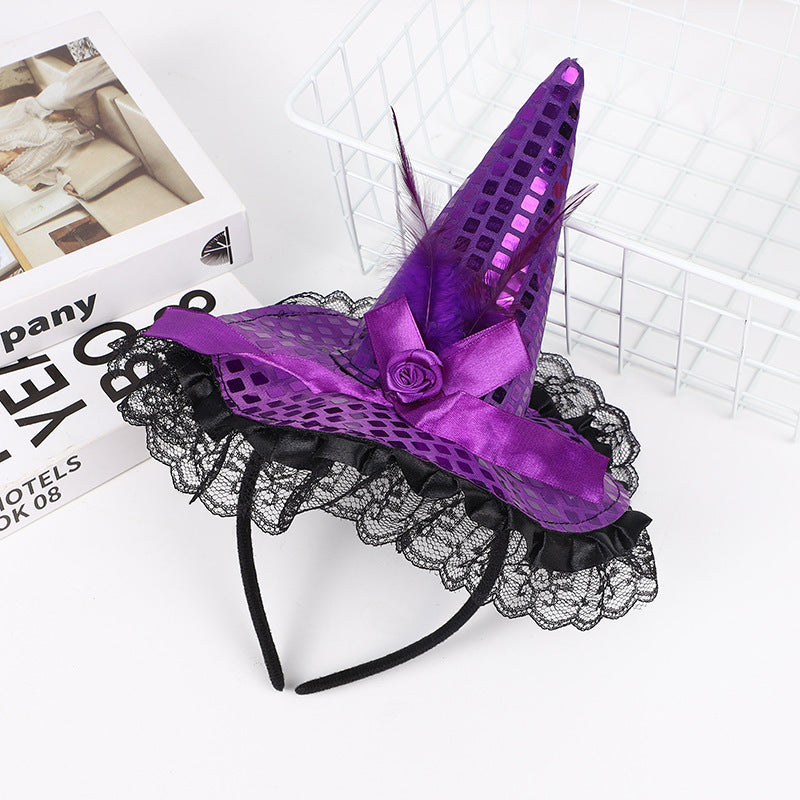 Glittering Witch Hat Decoration