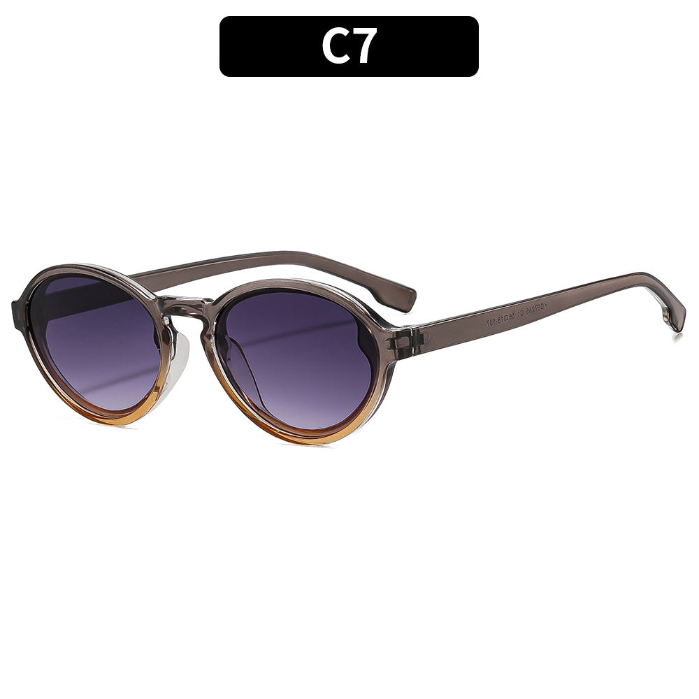 Vintage-Inspired Elegant Oval Sunglasses