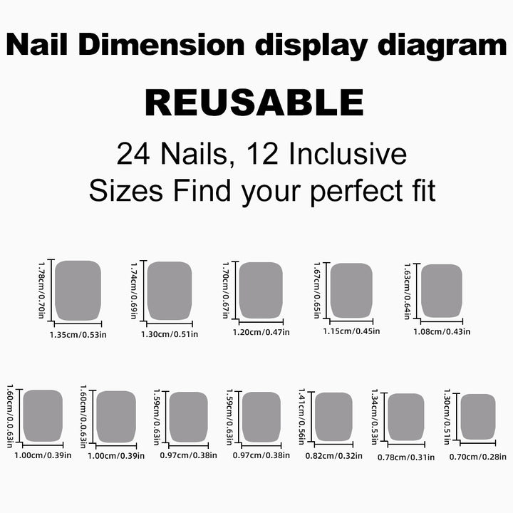 Artificial nail set with elegant shine and natural finish Kalsten