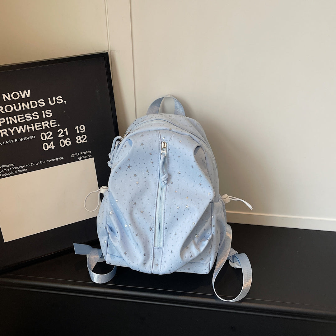 Star-Embellished Fashion Backpack
