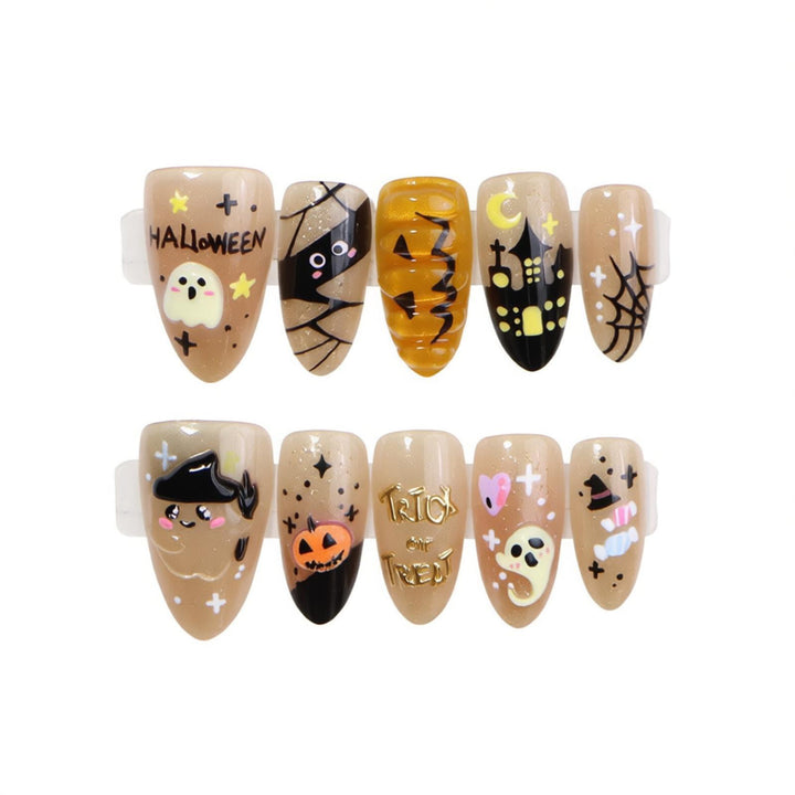 Halloween Themed Press-On Nail Art Kalsten