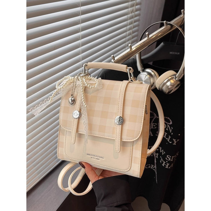Vintage-Style Checkered Crossbody Bag Kalsten