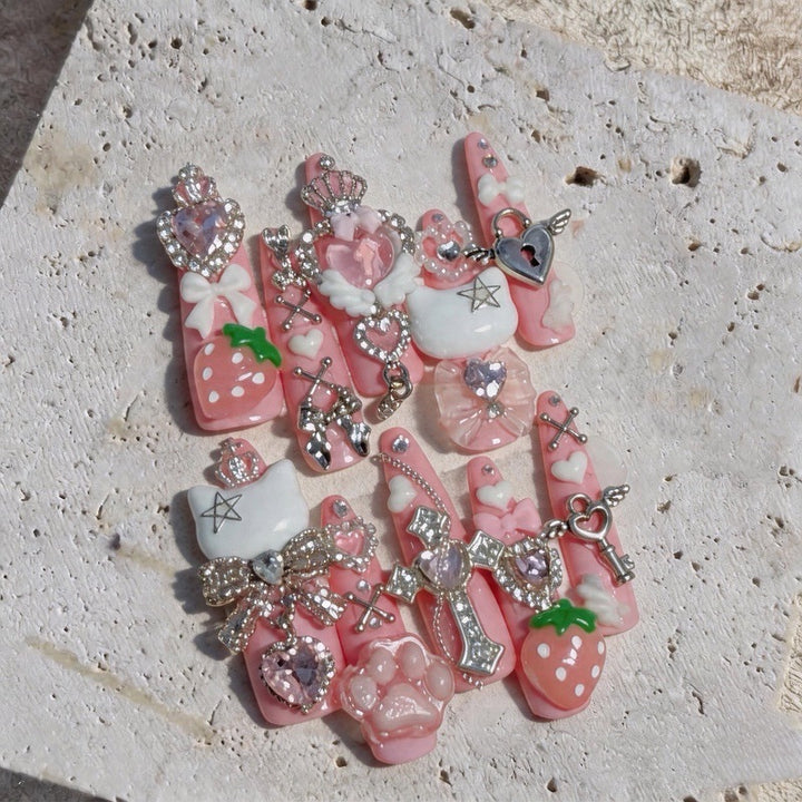 Decorative 3D Nail Art Tips Set