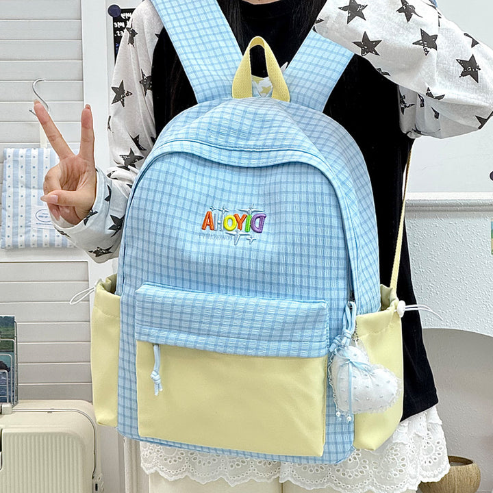 Textured School Backpack Kalsten