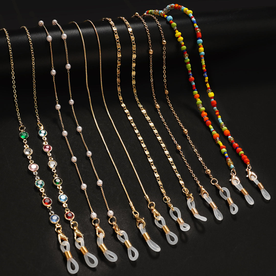 Elegant Gold-Plated Eyewear Chain Kalsten