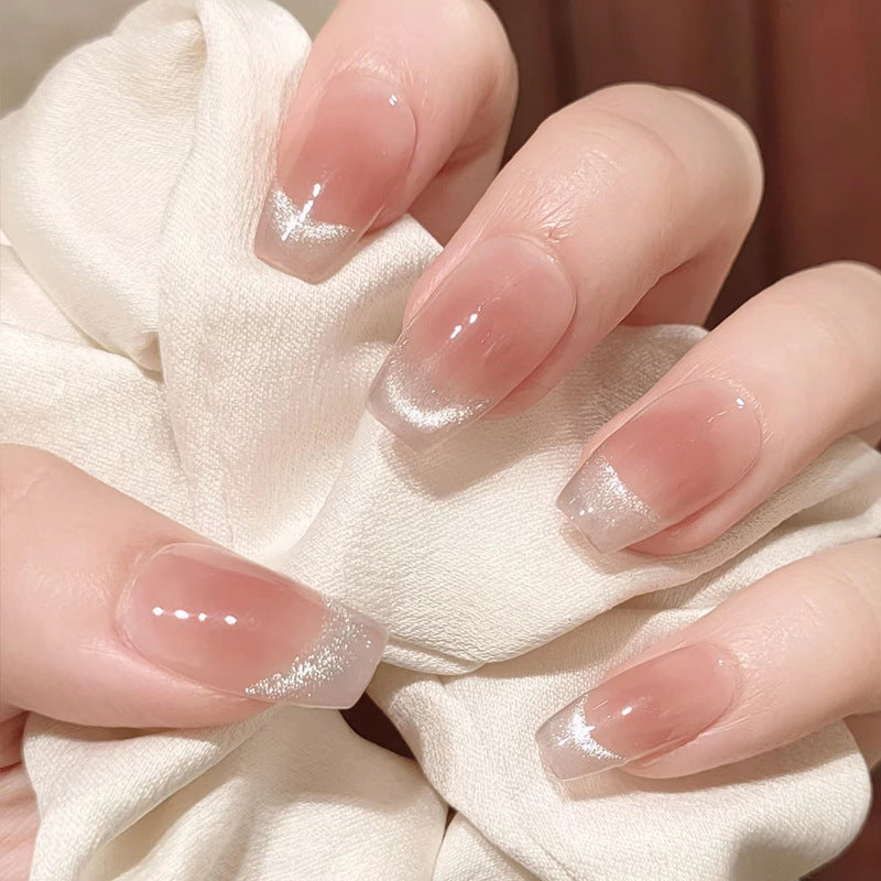 Artistic Press-On Nail Set with Glittery Star Accents Kalsten