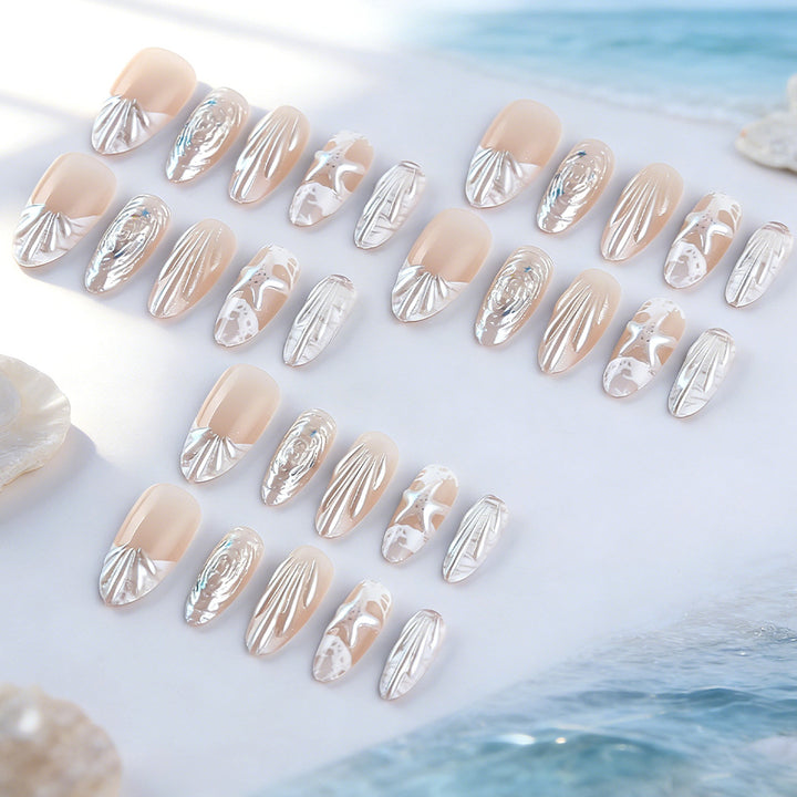 Artistic Ocean-Inspired Gel Nail Design Kalsten