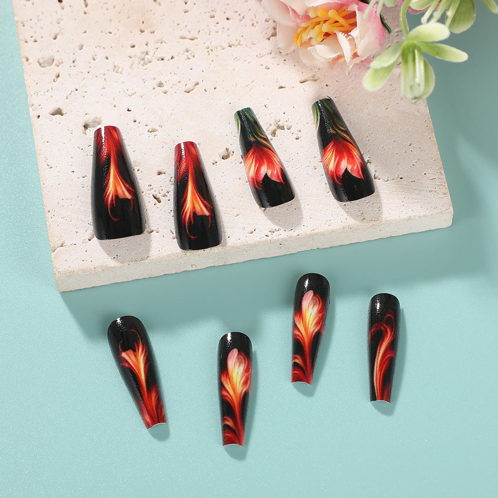 Artificial nails with floral accent Kalsten 1788541978