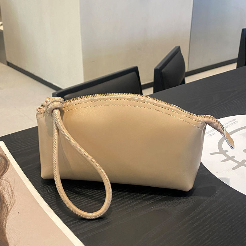 Sleek Faux Leather Zippered Cosmetic Bag Kalsten