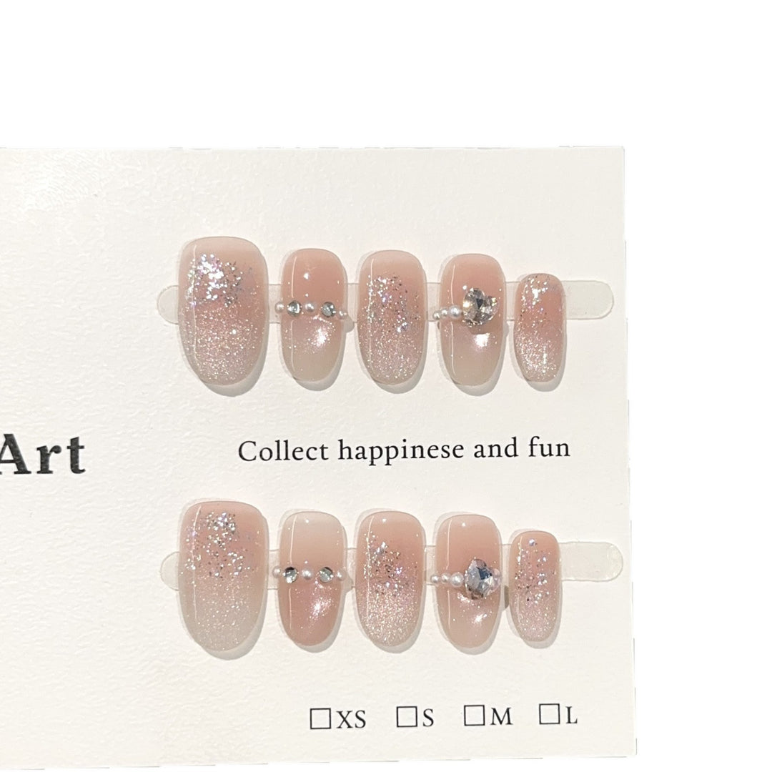 Premium Glitter Ombre Press-On Nail Art Set