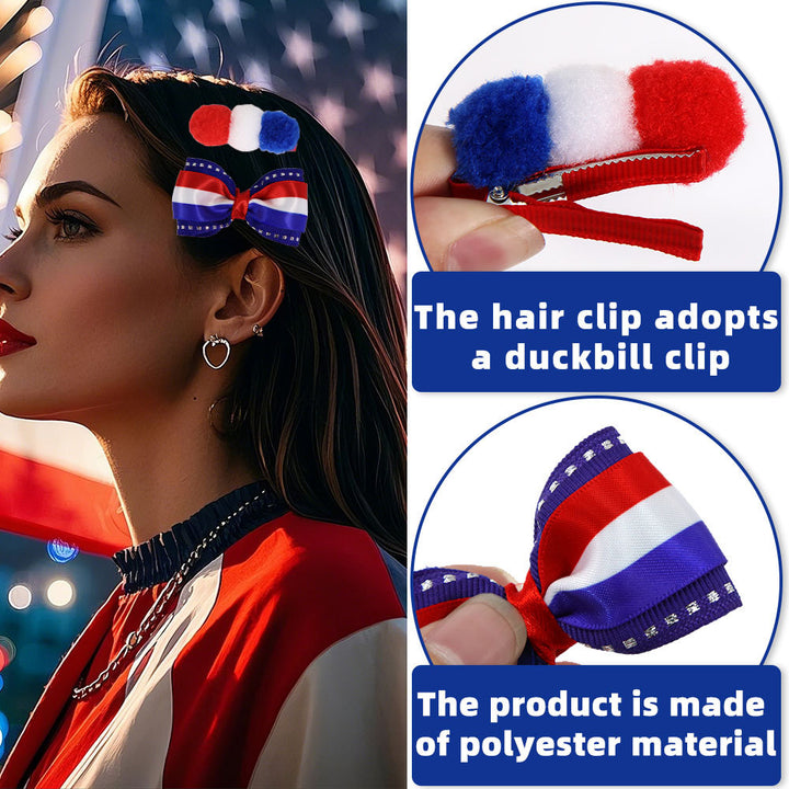 Ladies small pleated hair bow made of grosgrain ribbon with medium knot and mini alligator clip Kalsten