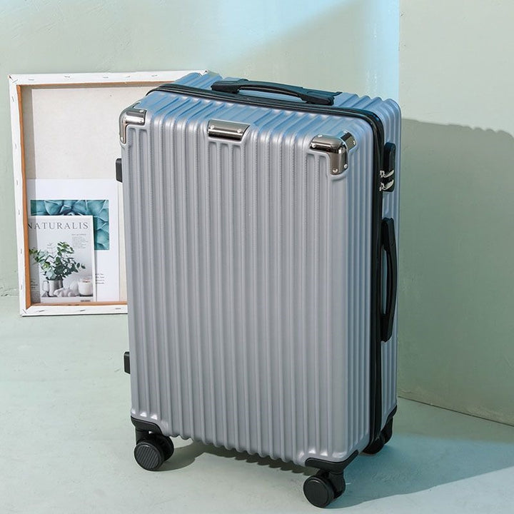 Hard shell suitcase with 360-degree wheel system and integrated safety feature Kalsten